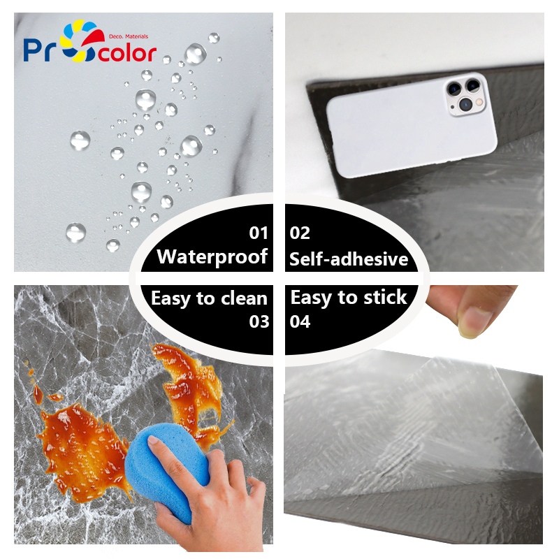 último diseño interior impermeable PVC suelo de moda grano de madera auto adhesivo LVT suelo para usos comerciales