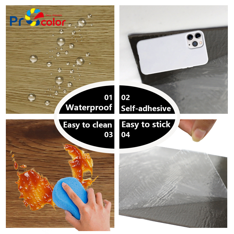 Precio de fábrica fácil instalación antideslizante impermeable grano de madera autoadhesivo PVC vinilo lvt azulejo de piso para el apartamento de casa