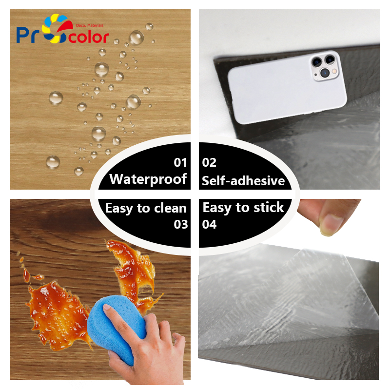 oficina barata casa interior grano de madera anti-arañazos PVC lvt piso autoadhesivo rectángulo lvt azulejos de piso