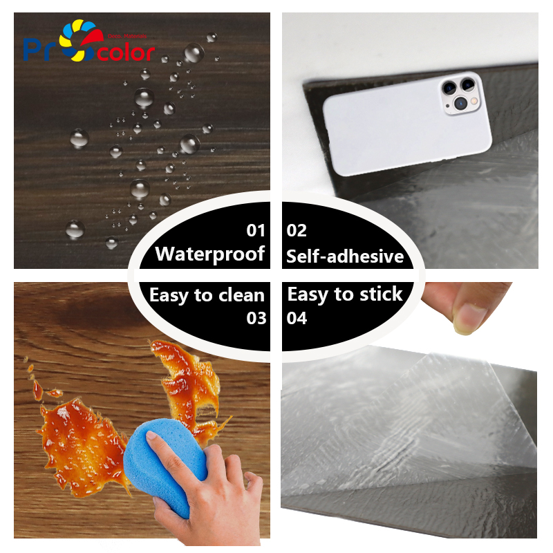 diseño moderno resistente al desgaste autoadhesivo LVT piso anti-arañazos grano de madera pvc azulejo de piso de vinilo