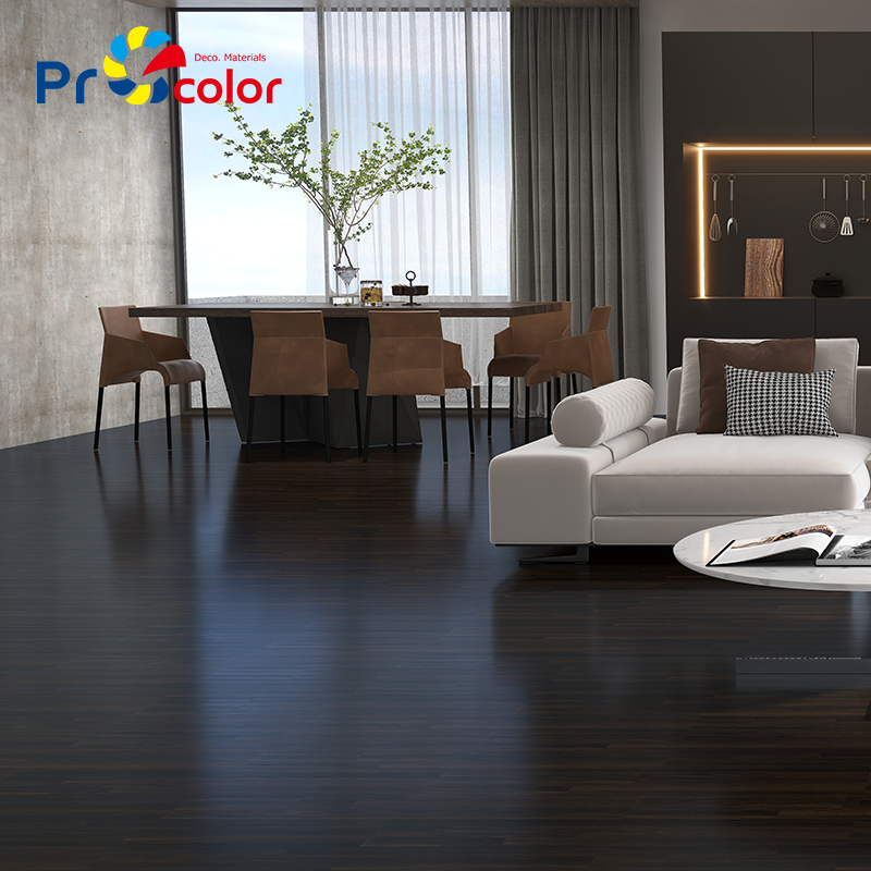diseño moderno resistente al desgaste autoadhesivo LVT piso anti-arañazos grano de madera pvc azulejo de piso de vinilo