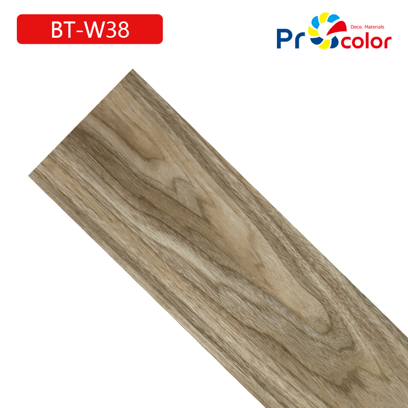 Venta al por mayor Elegante grano de madera piso de pvc impermeable autoadhesivo azulejos de piso de vinilo para la decoración interior