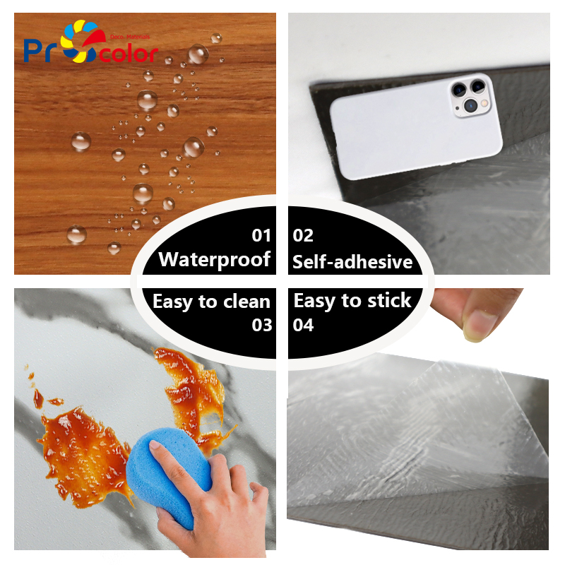 oficina barata casa interior grano de madera anti-arañazos PVC lvt piso autoadhesivo rectángulo lvt azulejos de piso