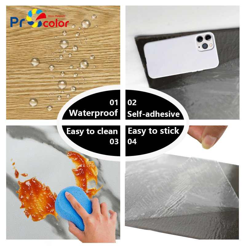 Precio de fábrica fácil instalación antideslizante impermeable grano de madera autoadhesivo PVC vinilo lvt azulejo de piso para el apartamento de casa